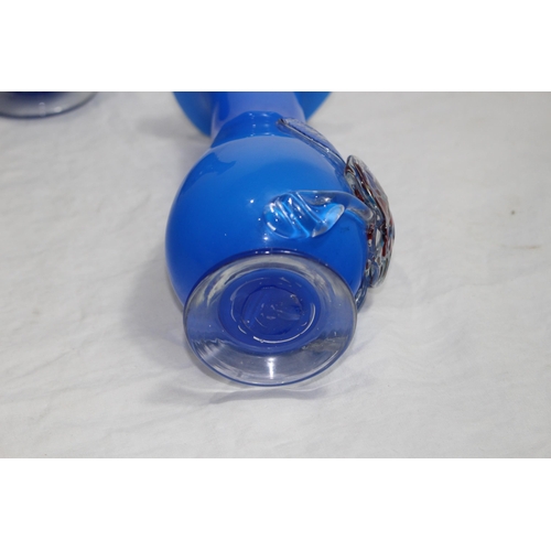 779 - PAIR OF BLUE MURANO VASES
21cm