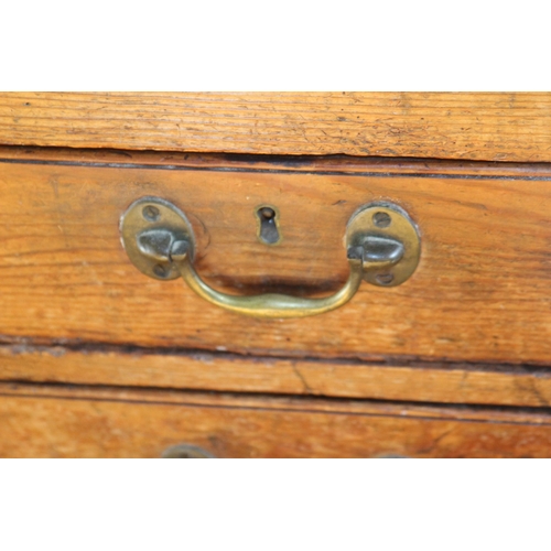 42 - ANTIQUE PITCH PINE COFFER (MQ)
117 X 56 X 91CM