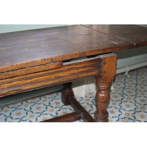 50 - ANTIQUE DRAWLEAF OAK TABLE (MQ)
221 X 77 X 77CM