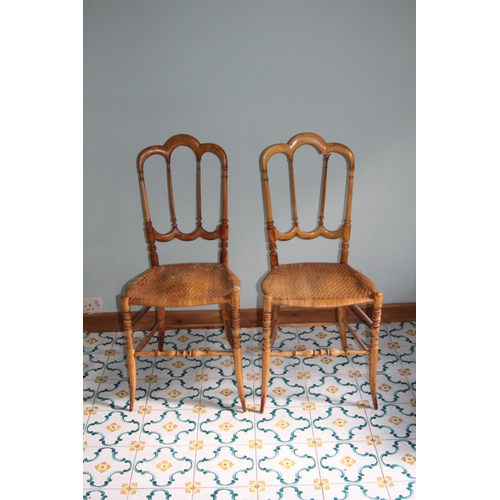 51 - PAIR OF ANTIQUE CANE CHAIRS (MQ)
31 X 49 X 92CM