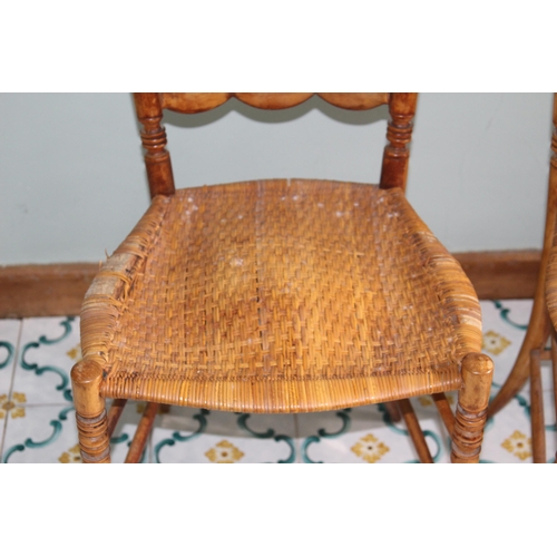 51 - PAIR OF ANTIQUE CANE CHAIRS (MQ)
31 X 49 X 92CM