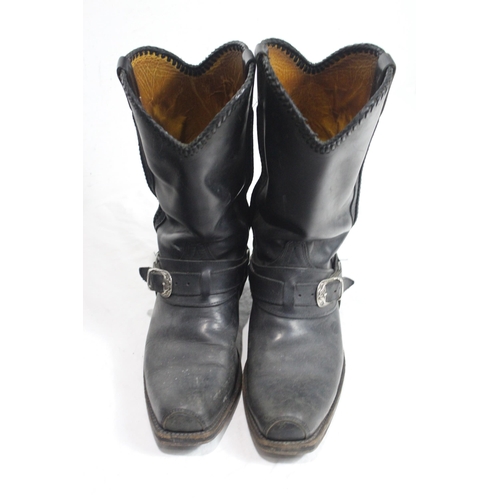 355 - 2 X PAIRS OF LEATHER MEN'S COWBOY BOOTS SIZE 9 1/2