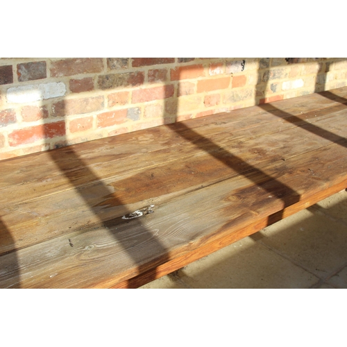 58 - LARGE RUSTIC PINE  TABLE (MQ)
313 X 76 X 76CM