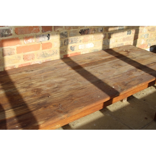 58 - LARGE RUSTIC PINE  TABLE (MQ)
313 X 76 X 76CM