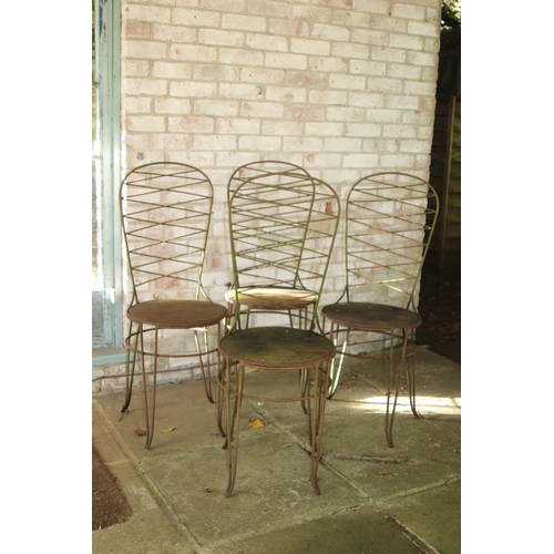 61 - SET OF FOUR FRENCH WROUGHT IRON CHAIRS (MQ)
40 X 40 X 100CM