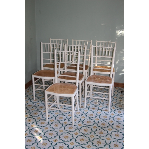 67 - 7 X VINTAGE CANE SEATED DINING CHAIRS (MQ)
40 X 39 X 83CM