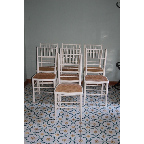 67 - 7 X VINTAGE CANE SEATED DINING CHAIRS (MQ)
40 X 39 X 83CM