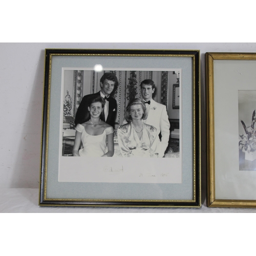 807 - 2 X ROYAL PHOTOGRAPHS - ONE OF PRICE EDWARD AND SIGNED BY HIM AND ANOTHER OF QUEEN ELIZABETH II AND ... 