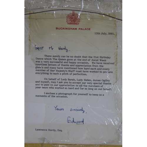 807 - 2 X ROYAL PHOTOGRAPHS - ONE OF PRICE EDWARD AND SIGNED BY HIM AND ANOTHER OF QUEEN ELIZABETH II AND ... 