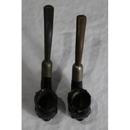 812 - TWO PAIRS OF VINTAGE NOVELTY PIPES