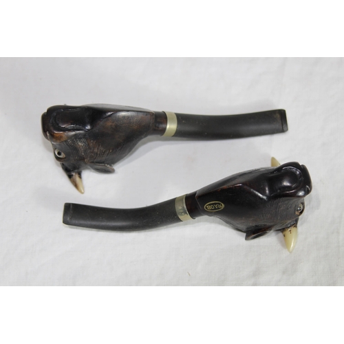 812 - TWO PAIRS OF VINTAGE NOVELTY PIPES