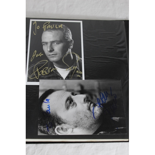 806 - ALBUM OF SIGNED FILM STAR PHOTOGRAPHS including DeNIRO,JONNY DEPP,BOB HOSKINS etc.......