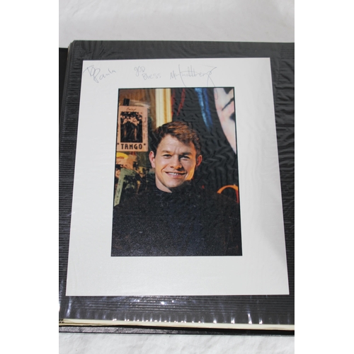 806 - ALBUM OF SIGNED FILM STAR PHOTOGRAPHS including DeNIRO,JONNY DEPP,BOB HOSKINS etc.......