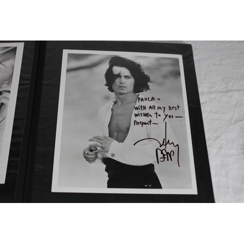 806 - ALBUM OF SIGNED FILM STAR PHOTOGRAPHS including DeNIRO,JONNY DEPP,BOB HOSKINS etc.......