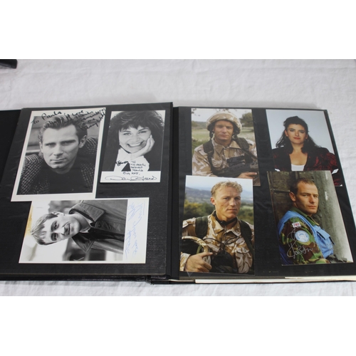 806 - ALBUM OF SIGNED FILM STAR PHOTOGRAPHS including DeNIRO,JONNY DEPP,BOB HOSKINS etc.......