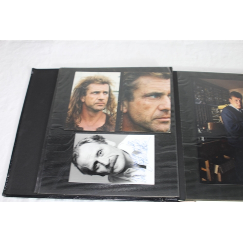 806 - ALBUM OF SIGNED FILM STAR PHOTOGRAPHS including DeNIRO,JONNY DEPP,BOB HOSKINS etc.......