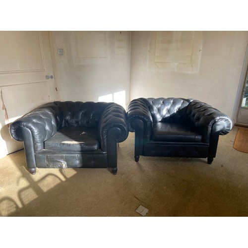 46 - PAIR OF CHESTERFIELD CLUB CHAIRS (MQ)
121 X 104 X 75CM