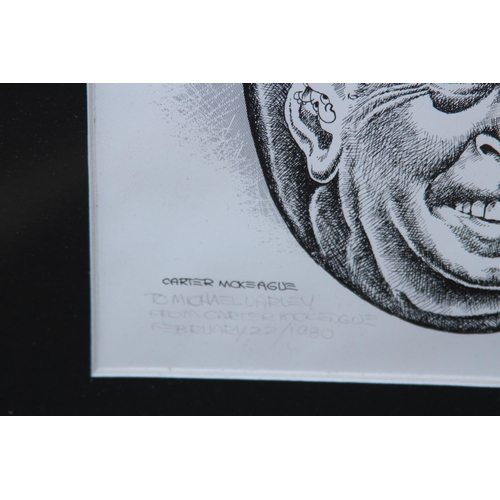 134 - 2 X BRITISH PRIME MINISTERS BY CARTER McKEAGUE LIMITED EDITION CARICATURES DRAWINGS
39 X 34CM