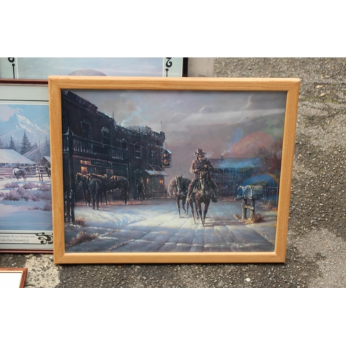 140 - QUANTITY OF WESTERN PICTURES
64 X 49CM