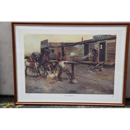 140 - QUANTITY OF WESTERN PICTURES
64 X 49CM