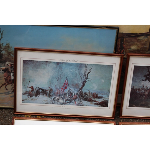 140 - QUANTITY OF WESTERN PICTURES
64 X 49CM