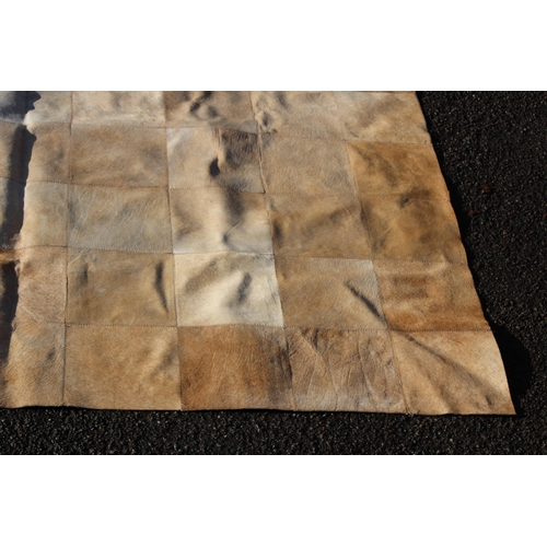 221 - REAL HIDE PATCHWORK FLOOR OR WALL COVERING 
278 X 180CM