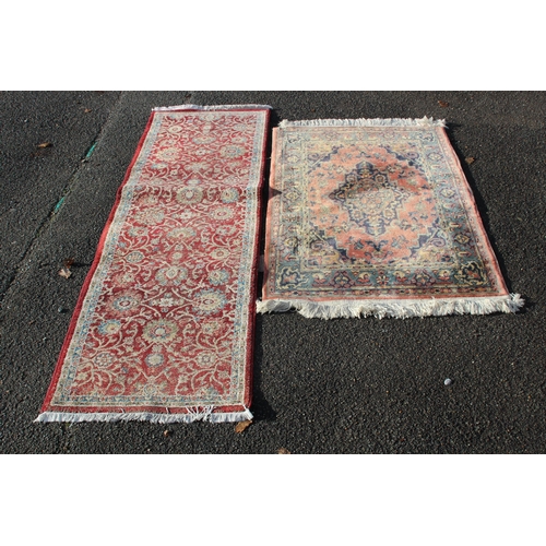 226 - 2 X VINTAGE RUGS 
225 X 64CM