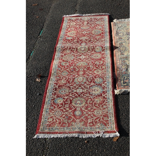 226 - 2 X VINTAGE RUGS 
225 X 64CM