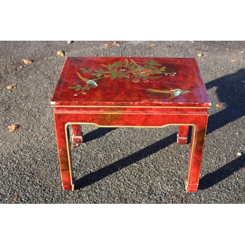 4 - ORIENTAL LACQUERED SIDE TABLE
64 X 47 X 52CM