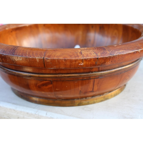 392 - LARGE VINTAGE WOODEN BOWL
50 X 15CM