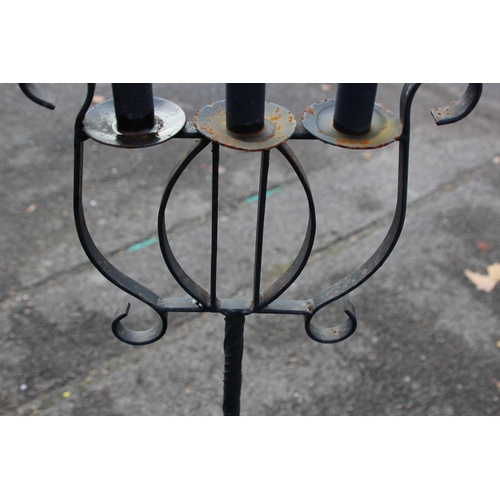 433 - IRON CANDELABRA AND COMPANION SET 
123CM