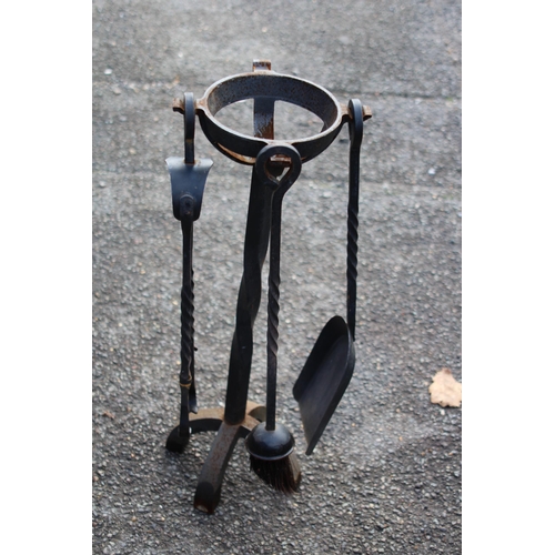 433 - IRON CANDELABRA AND COMPANION SET 
123CM