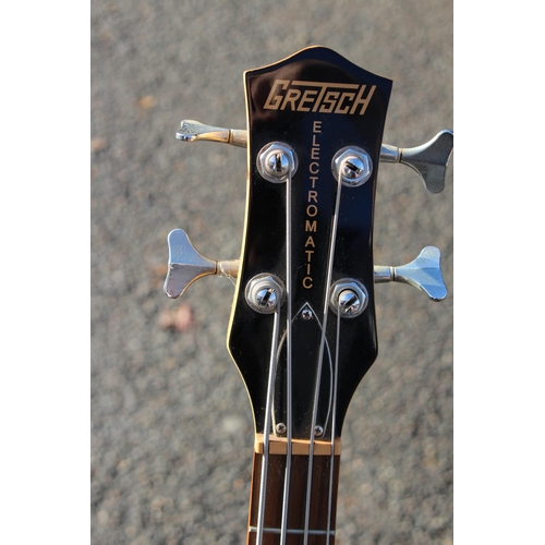 614 - GRETSCH BASS GUITAR AND STAND (MQ)