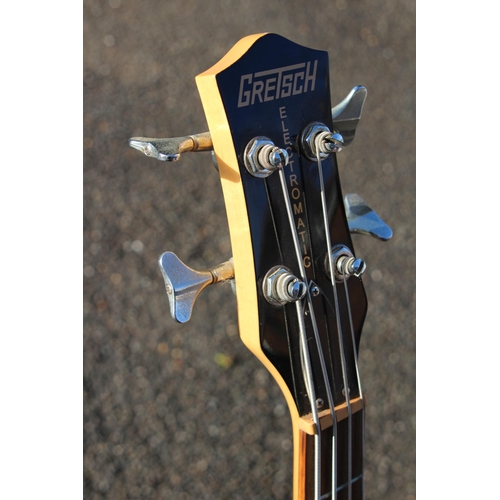 614 - GRETSCH BASS GUITAR AND STAND (MQ)