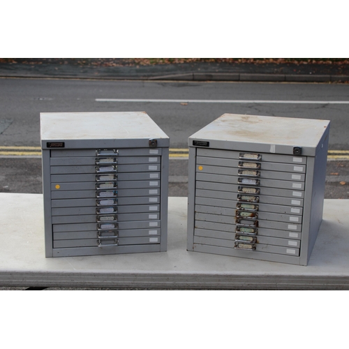 124 - PAIR OF TRIUMPH FILING CABINETS 
47 X 37 X 36CM