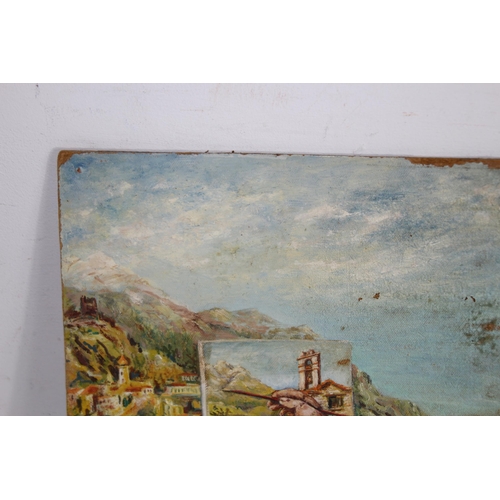 132 - OIL ON BOARD OF WINSTON CHURCHILL SIGNED 
41 X 31CM