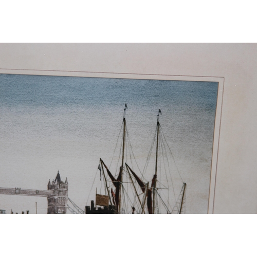 145 - WATERCOLOUR OF TOWER BRIDGE SIGNED PETER McLAUGHLIN
50 X 43CM