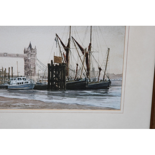 145 - WATERCOLOUR OF TOWER BRIDGE SIGNED PETER McLAUGHLIN
50 X 43CM