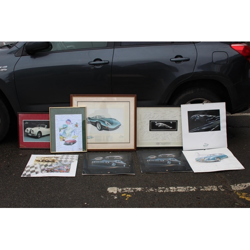 151 - QUANTITY OF JAGUAR PICTURE AND CALENDARS
75 X 64CM