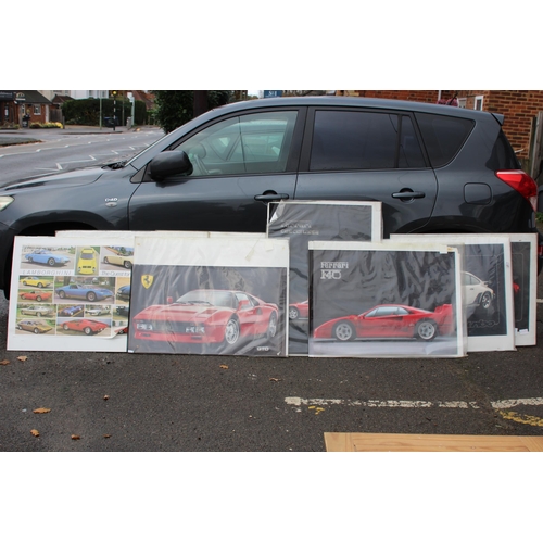 153 - QUANTITY OF RETRO CAR POSTERS
97 X 69CM