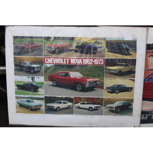 153 - QUANTITY OF RETRO CAR POSTERS
97 X 69CM