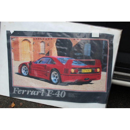 153 - QUANTITY OF RETRO CAR POSTERS
97 X 69CM