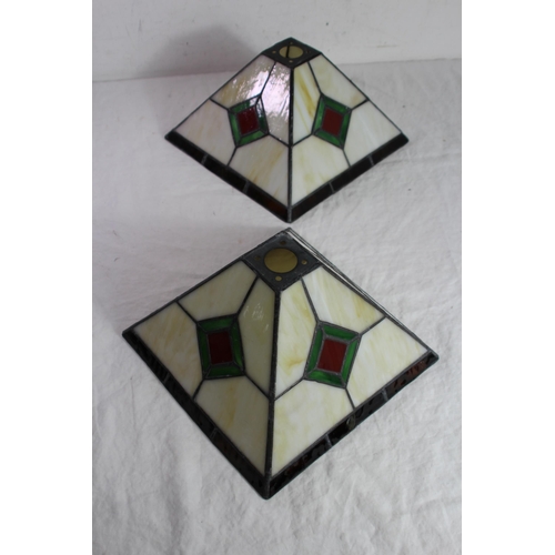 203 - PAIR OF TIFFANY STYLE LAMP SHADES
24 x 16CM