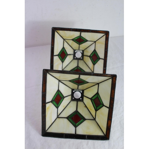 203 - PAIR OF TIFFANY STYLE LAMP SHADES
24 x 16CM