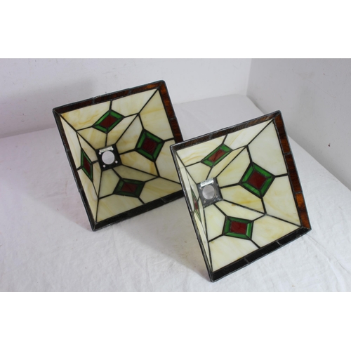 203 - PAIR OF TIFFANY STYLE LAMP SHADES
24 x 16CM