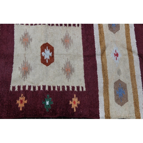 219 - EASTERN PRAYER RUG AND 2 WALL HANGINGS
118 X 118CM