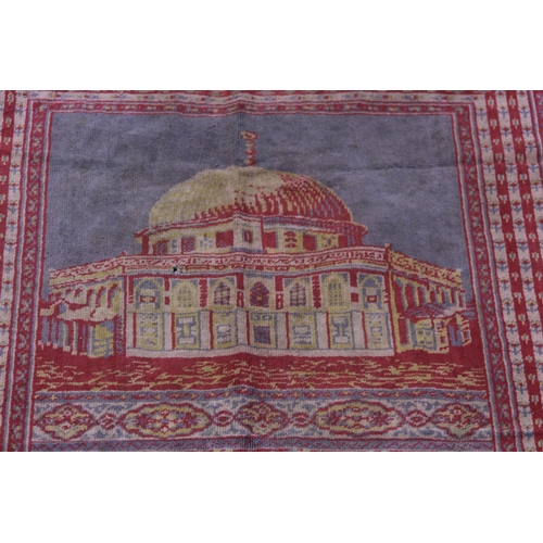 219 - EASTERN PRAYER RUG AND 2 WALL HANGINGS
118 X 118CM