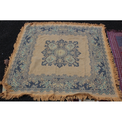 219 - EASTERN PRAYER RUG AND 2 WALL HANGINGS
118 X 118CM