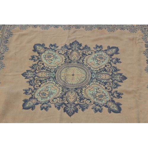 219 - EASTERN PRAYER RUG AND 2 WALL HANGINGS
118 X 118CM