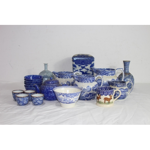 257 - QUANTITY OF BLUE AND WHITE CHINA (MQ)